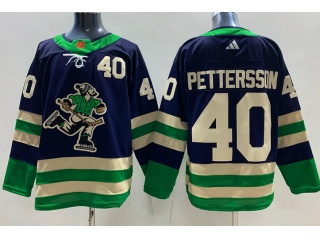 Adidas Vancouver Canucks #40 Elias Pettersson 2023 Reverse Jersey Blue