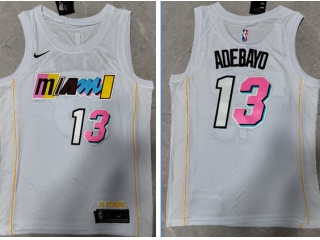 Nike Miami Heat #13 Bam Adebayo 2022-23 City Jersey White