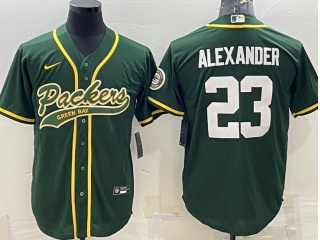 Green Bay Packers #23 Jaire Alexander Baseball Jersey  Green