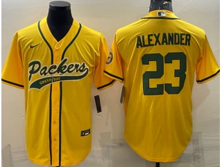 Green Bay Packers #23 Jaire Alexander Baseball Jersey Yellow