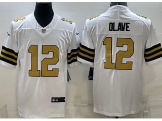 New Orleans Saints #12 Chris Olave Color Rush Limited Jersey White
