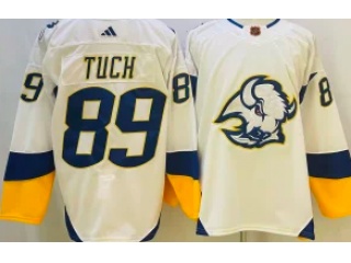 Adidas Buffalo Sabres #89 Alex Tuch 2023 Reverse Jersey White