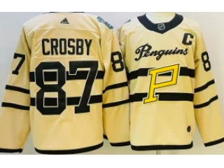 Adidas Pittsburgh Penguins #87 Sidney Crosby  Classic Jersey Cream