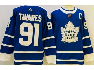 Adidas Toronto Maple #91 John Tavares 2023 Reverse Jersey Blue