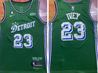 Detroit Pistons #23 Jaden Ivey Jersey Green 