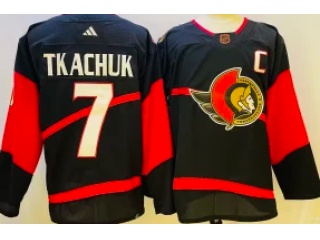 Ottawa Senators #7 Brady Tkachuk 2023 Reverse Jersey Black