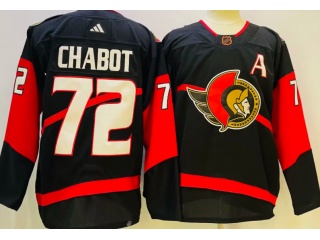 Adidas Ottawa Senators #72 Thomas Chabot 2023 Reverse Jersey Black