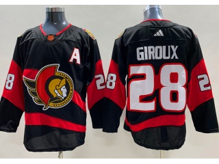 Adidas Ottawa Senators #28 Claude Giroux  2023 Reverse Jersey Black