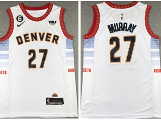 Denver Nuggets #27 Jamal Murray 2022-23 City Jersey White 