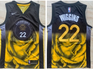 Nike Golden State Warriors #22 Andrew Wiggins 2022-23 City Jersey Black