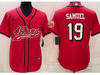San Francisco 49ers #19 Deebo Samuel Color Rush Baseball Jersey Red