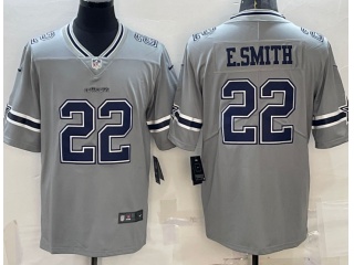 Dallas Cowboys #22 E.Smith Limited Jersey Grey 