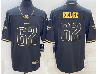 Philadelphia Eagles #62 Jason Kelce Limited Jersey Black Golden