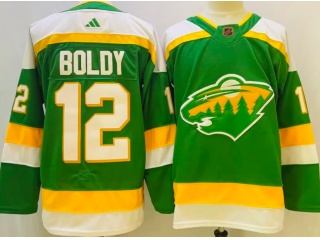Minnesota Wild #12 Matt Boldy 2023 Reverse Jersey Green