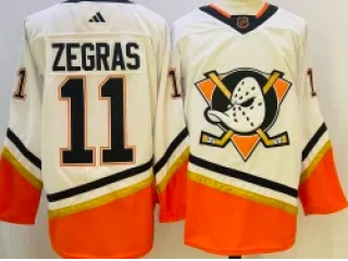 Adidas Anaheim Ducks #11 Trevor Zegras 2023 Reverse Jersey White