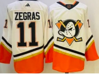 Adidas Anaheim Ducks #11 Trevor Zegras 2023 Reverse Jersey White 