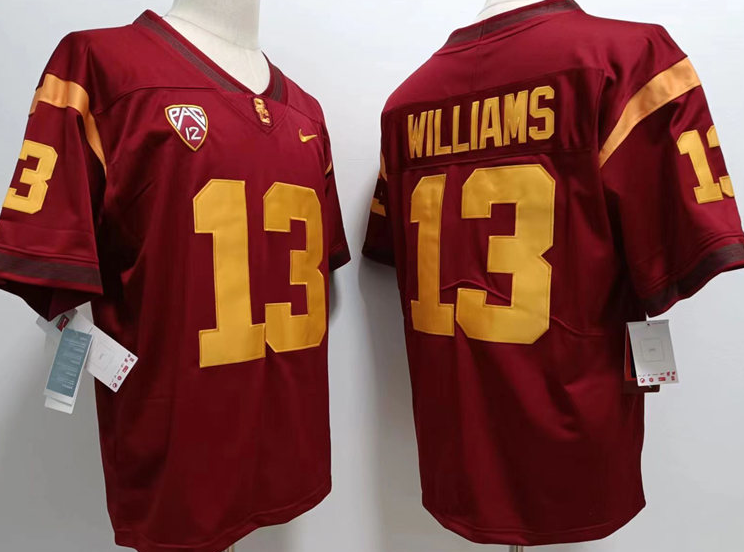 USC Trojans #13 Caleb Williams Limited Jersey Red 