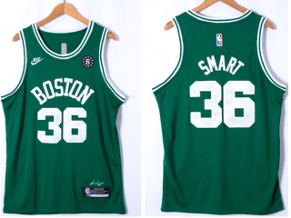 Nike Boston Celtics #36 Marcus Smart Classic Jersey Green