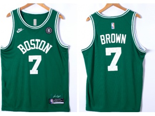 Nike Boston Celtics #7 Jaylen Brown Classic Jersey Green