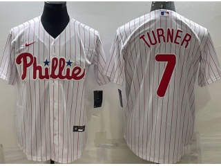 Nike Philadelphia Phillies #7 Trea Turner Cool Base Jersey White