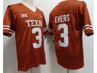 Texas Longhorns#3 Quinn Ewers Jersey Orange