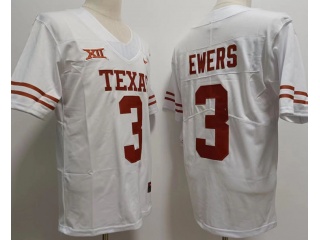 Texas Longhorns#3 Quinn Ewers Jersey White