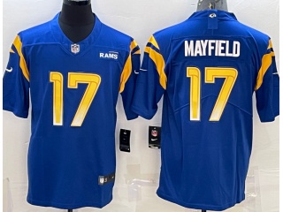 Los Angeles Rams #17Baker Mayfield Limited Jersey Blue