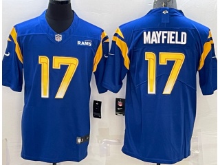 Los Angeles Rams #17Baker Mayfield Limited Jersey Blue 