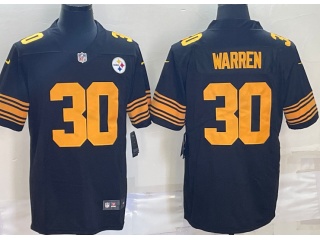 Pittsburgh Steelers #30 Jaylen Warren Black Limited Jersey Color Rush