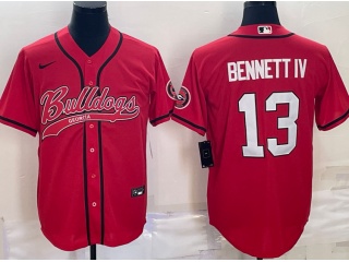 Georgia Bulldogs #13 Stetson Bennett IV Baseball Jersey Red 