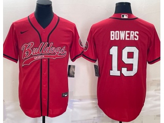 Georgia Bulldogs #19 Brock Bowers Baseball Jersey Red