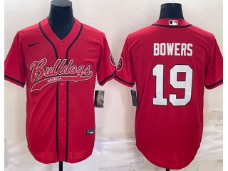 Georgia Bulldogs #19 Brock Bowers Baseball Jersey Red 