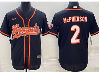 Cincinnati Bengals #2 Evan McPherson Baseball Jersey Black