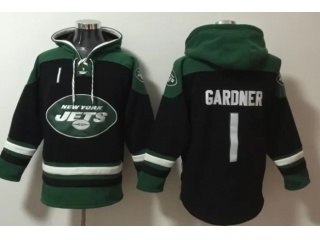 New York Jets #1 Sauce Gardner Hoodies Black