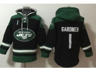 New York Jets #1 Sauce Gardner Hoodies Black 