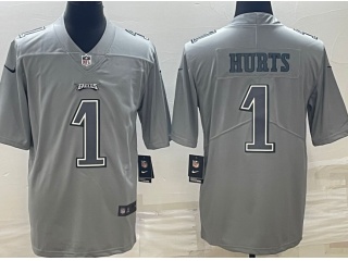 Philadelphia Eagles #1 Jalen Hurts Atmosphere Jersey Grey