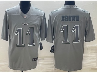 Philadelphia Eagles #11 Aj Brown Atmosphere Jersey Grey 