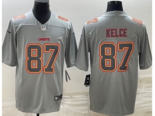 Kansas City Chiefs #87 Travis Kelce Atmosphere Jersey Grey
