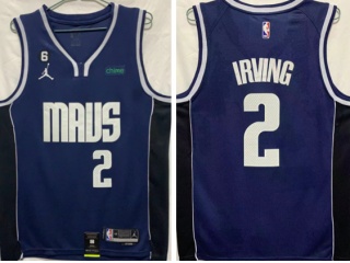 Dallas Mavericks #2 Kyrie Irving Mavs Jerseys Dark Blue 