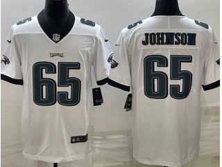  Philadelphia Eagles #65 Lane Johnson Limited Jersey White