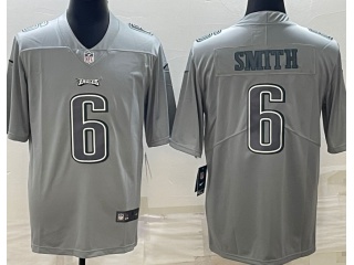 Philadelphia Eagles #6 DeVonta Smith Atmosphere Jersey Grey 