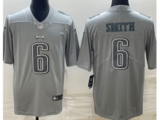 Philadelphia Eagles #6 DeVonta Smith Atmosphere Jersey Grey