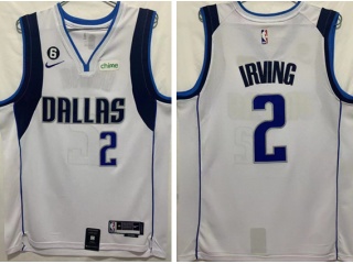 Dallas Mavericks #2 Kyrie Irving Mavs Jerseys White