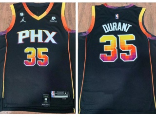 Jordan Phoenix Suns #35 Kevin Durant 2022-23 Jersey Black