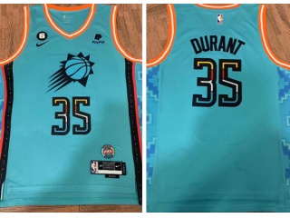 Jordan Phoenix Suns #35 Kevin Durant 2022-23 City Jersey Blue