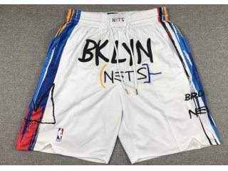 Brooklyn Nets With Pockets 2022-23 City Shorts White