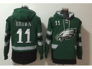 Philadelphia Eagles #11 Aj Brown Hoodies Green
