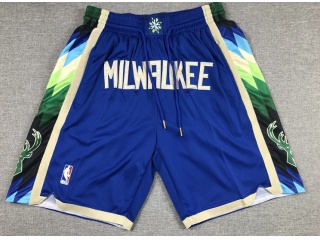 Milwaukee Bucks With Pockets 23 City Shorts Blue