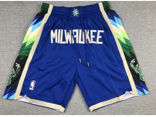 Milwaukee Bucks With Pockets 23 City Shorts Blue