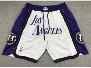 Nike Los Angeles Lakers With Pockets City Shorts White 